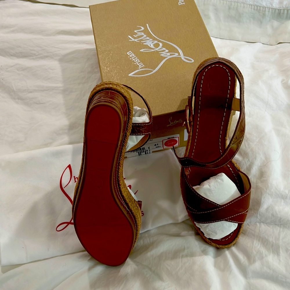 Almerio 60 calf/calf Ali Christian louboutin  wedges new size 41